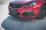 Maxton Parts - Frontlippe V.1 passend für Peugeot 308 GT Mk2 FL schwarz Hochglanz