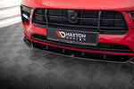 Maxton Parts - Frontlippe V.1 passend für Porsche Macan GTS / Sport Design Mk1 FL schwarz Hochglanz