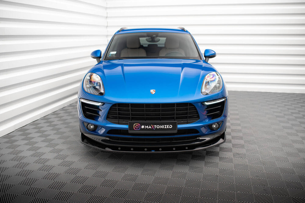 Maxton Parts - Frontlippe V.1 passend für Porsche Macan Mk1 schwarz Hochglanz