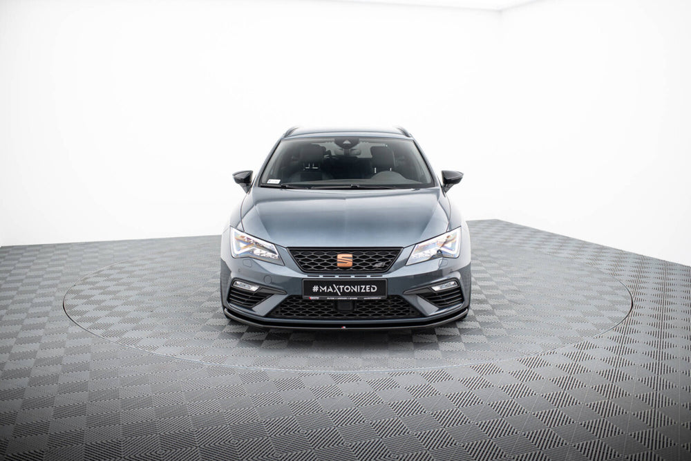 Maxton Parts - Frontlippe V.1 passend für Seat Leon CUPRA / FR Mk3 FL schwarz Hochglanz