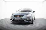 Maxton Parts - Frontlippe V.1 passend für Seat Leon CUPRA / FR Mk3 FL schwarz Hochglanz