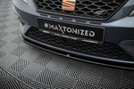 Maxton Parts - Frontlippe V.1 passend für Seat Leon CUPRA / FR Mk3 FL schwarz Hochglanz