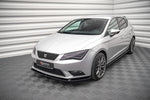 Maxton Parts - Frontlippe V.1 passend für Seat Leon Mk3 schwarz Hochglanz