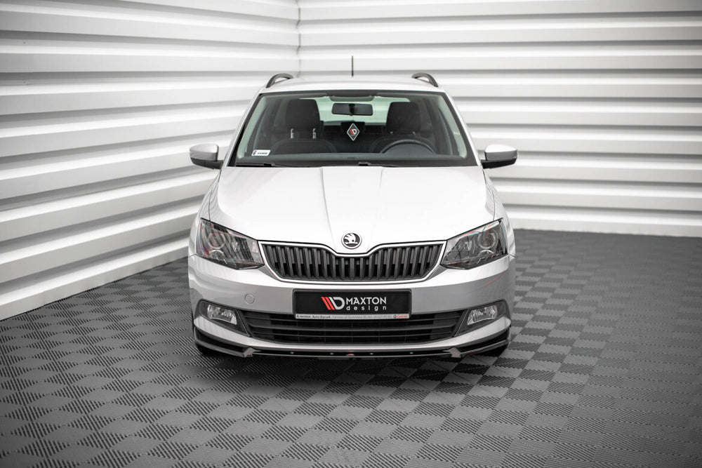 Maxton Parts - Frontlippe V.1 passend für Skoda Fabia Mk3 schwarz Hochglanz
