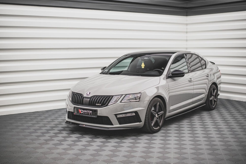 Maxton Parts - Frontlippe V.1 passend für Skoda Octavia RS Mk3 FL schwarz Hochglanz