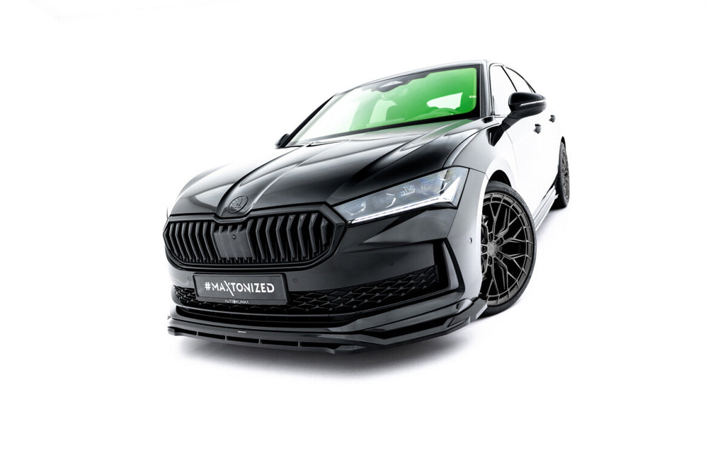 Maxton Parts - Frontlippe V.1 passend für Skoda Superb Sportline Mk4 schwarz Hochglanz