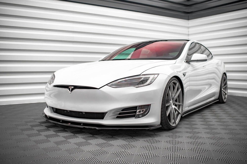 Maxton Parts - Frontlippe V.1 passend für Tesla Model S FL schwarz Hochglanz