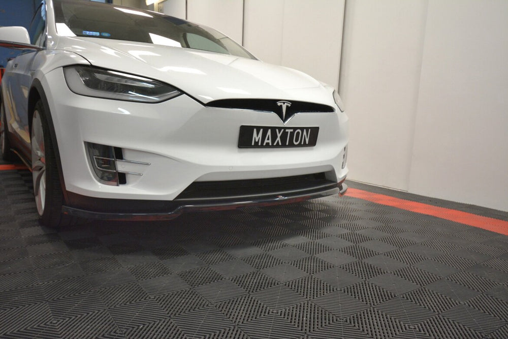 Maxton Parts - Frontlippe V.1 passend für Tesla MODEL X schwarz Hochglanz