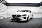Maxton Parts - Frontlippe V.1 passend für Volvo S60/V60 R-Design Mk3 schwarz Hochglanz