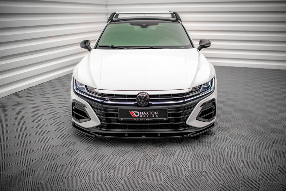 Maxton Parts - Frontlippe V.1 passend für VW Arteon R Limousine / Shooting Brake Mk1 FL schwarz Hochglanz