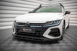 Maxton Parts - Frontlippe V.1 passend für VW Arteon R Limousine / Shooting Brake Mk1 FL schwarz Hochglanz
