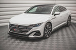 Maxton Parts - Frontlippe V.1 passend für VW Arteon R-Line Limousine / Shooting Brake Mk1 FL schwarz Hochglanz