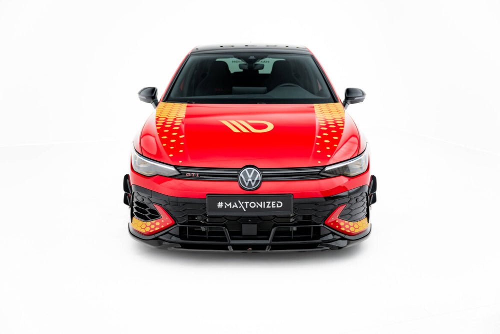 Maxton Parts - Frontlippe V.1 passend für VW Golf GTI Clubsport Mk8 FL schwarz Hochglanz