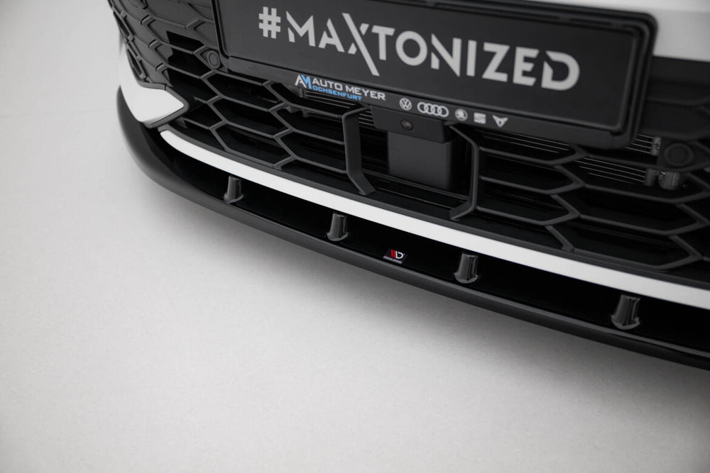 Maxton Parts - Frontlippe V.1 passend für VW Golf GTI / GTE / R-Line Mk8 FL schwarz Hochglanz