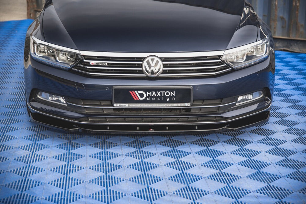 Maxton Parts - Frontlippe V.1 passend für VW Passat B8 schwarz Hochglanz