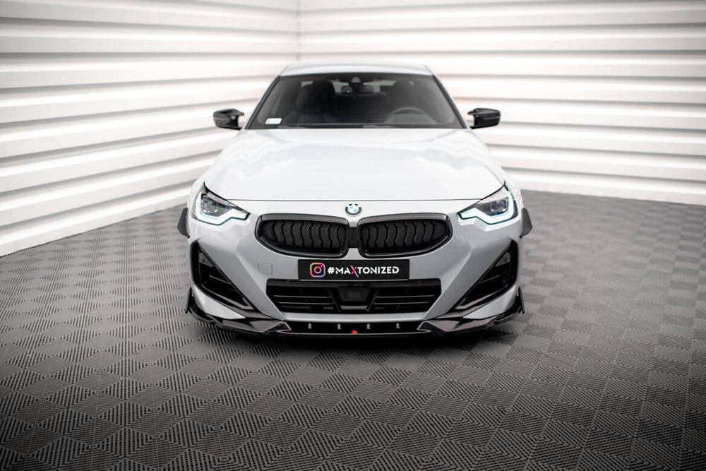 Maxton Parts - Frontlippe V.2 + Flaps passend für BMW 2 Coupe M-Paket / M240i G42