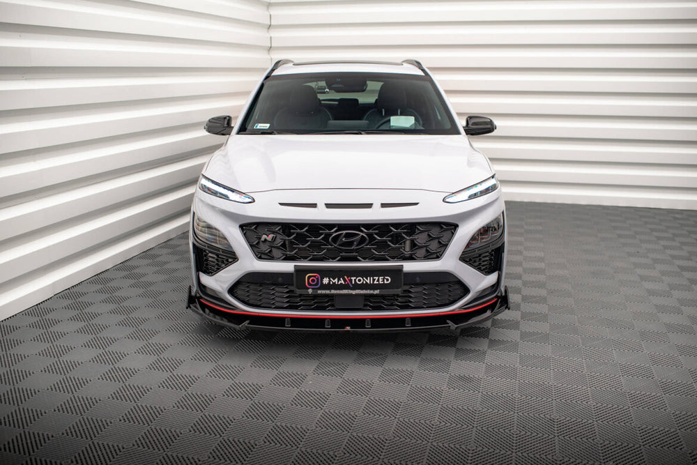 Maxton Parts - Frontlippe V.2 + Flaps passend für Hyundai Kona N Mk1