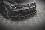 Maxton Parts - Frontlippe V.2 + Flaps passend für VW Golf R Hatchback / Variant Mk8