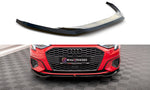 Maxton Parts - Frontlippe V.2 passend für Audi A3 8Y schwarz Hochglanz