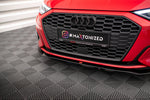 Maxton Parts - Frontlippe V.2 passend für Audi A3 8Y schwarz Hochglanz