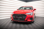 Maxton Parts - Frontlippe V.2 passend für Audi A3 8Y schwarz Hochglanz