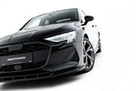 Maxton Parts - Frontlippe V.2 passend für Audi A3 Limousine 8Y Facelift schwarz Hochglanz