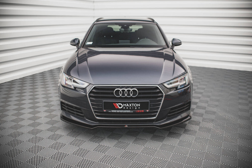 Maxton Parts - Frontlippe V.2 passend für Audi A4 B9 schwarz Hochglanz