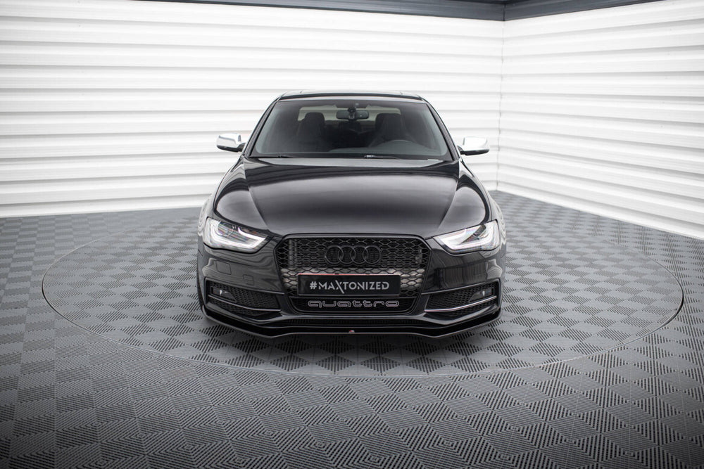 Maxton Parts - Frontlippe V.2 passend für Audi A4 S-Line / S4 B8 FL schwarz Hochglanz