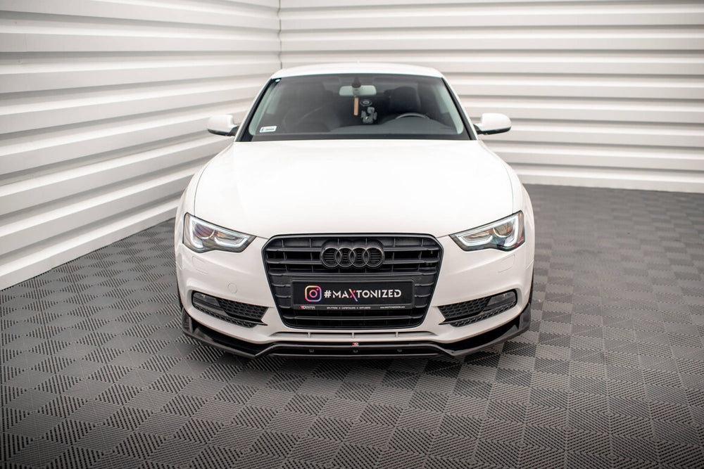 Maxton Parts - Frontlippe V.2 passend für Audi A5 Coupe / Sportback 8T FL schwarz Hochglanz