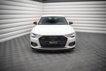 Maxton Parts - Frontlippe V.2 passend für Audi A6 C8 schwarz Hochglanz