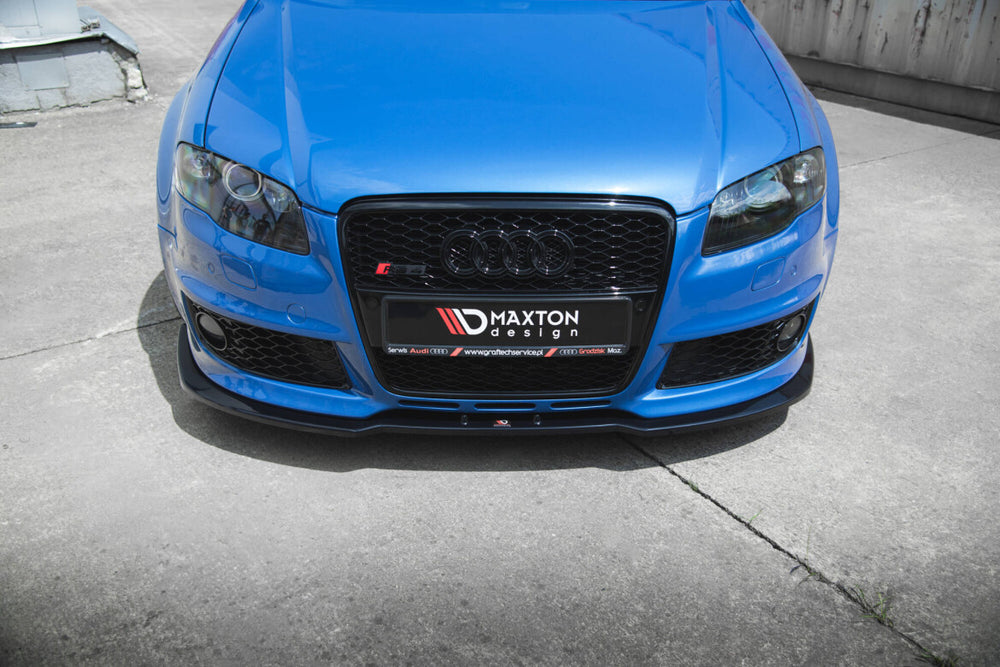 Maxton Parts - Frontlippe V.2 passend für Audi RS4 B7 schwarz Hochglanz