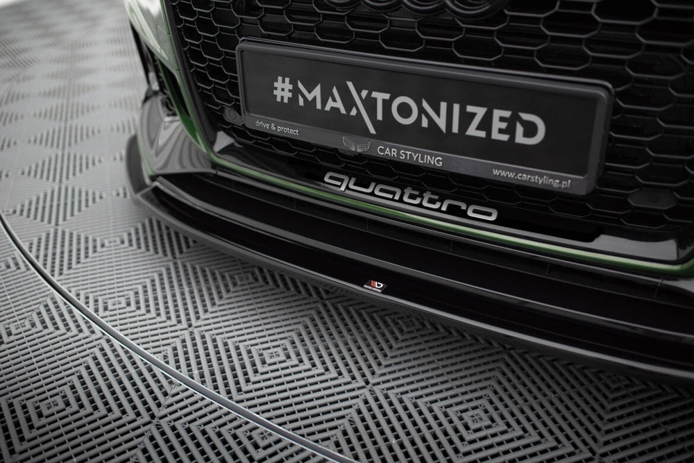 Maxton Parts - Frontlippe V.2 passend für Audi RS4 B9 schwarz Hochglanz