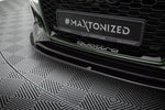 Maxton Parts - Frontlippe V.2 passend für Audi RS4 B9 schwarz Hochglanz