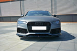 Maxton Parts - Frontlippe V.2 passend für Audi RS7 C7 schwarz Hochglanz