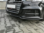 Maxton Parts - Frontlippe V.2 passend für Audi S3 / A3 S-Line 8V FL Limousine schwarz Hochglanz