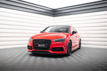 Maxton Parts - Frontlippe V.2 passend für Audi S3 / A3 S-Line 8V Limousine / Cabrio schwarz Hochglanz