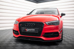 Maxton Parts - Frontlippe V.2 passend für Audi S3 / A3 S-Line 8V Limousine / Cabrio schwarz Hochglanz