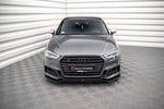 Maxton Parts - Frontlippe V.2 passend für Audi S3 / A3 S-Line Sportback 8V FL schwarz Hochglanz