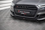 Maxton Parts - Frontlippe V.2 passend für Audi S3 / A3 S-Line Sportback 8V FL schwarz Hochglanz