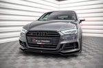 Maxton Parts - Frontlippe V.2 passend für Audi S3 / A3 S-Line Sportback 8V FL schwarz Hochglanz