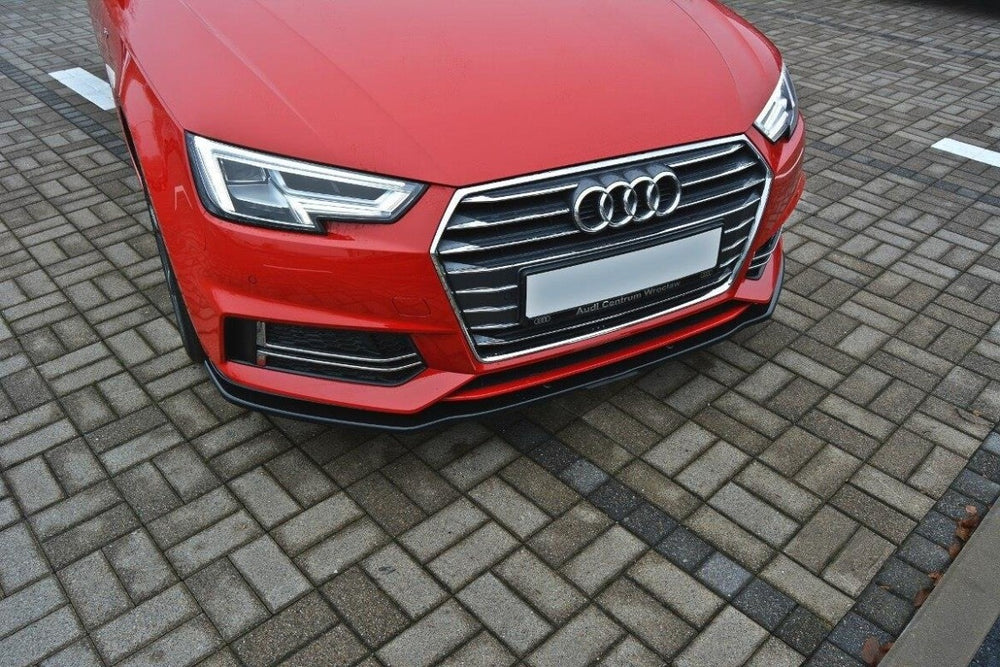 Maxton Parts - Frontlippe V.2 passend für Audi S4 / A4 S-Line B9 schwarz Hochglanz