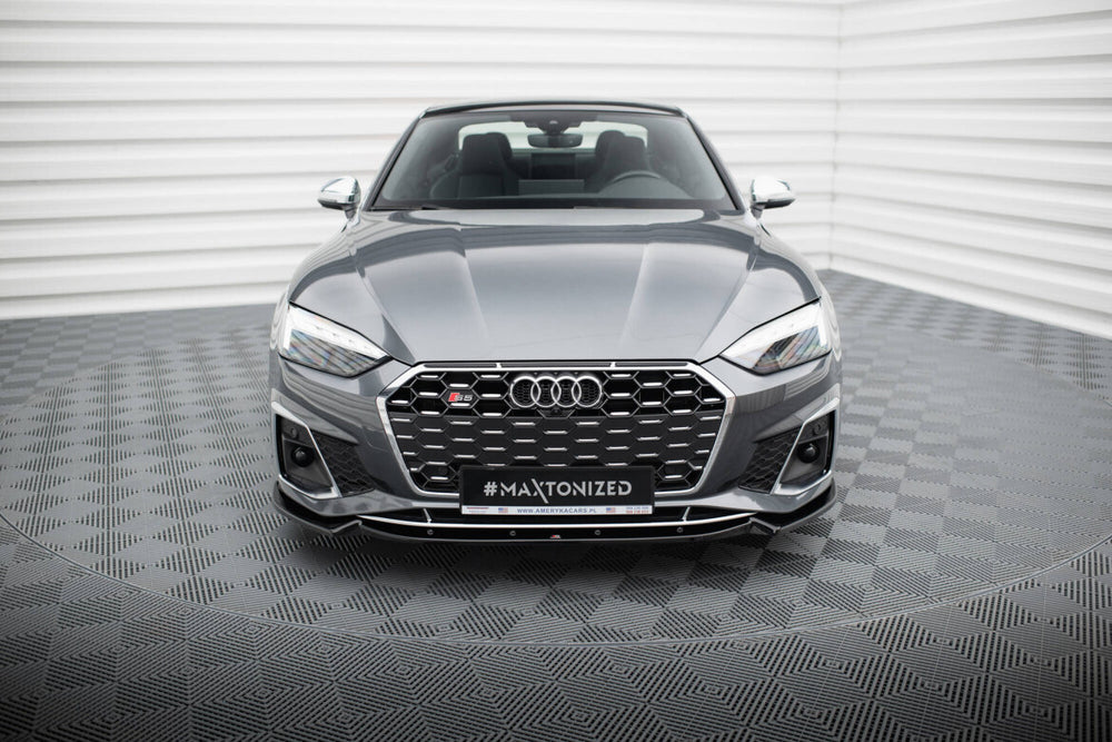 Maxton Parts - Frontlippe V.2 passend für Audi S5 / A5 S-Line F5 FL schwarz Hochglanz