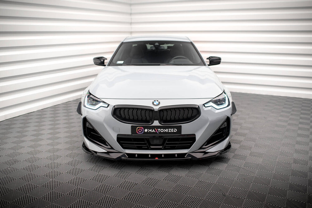 Maxton Parts - Frontlippe V.2 passend für BMW 2 Coupe M-Paket / M240i G42 schwarz Hochglanz
