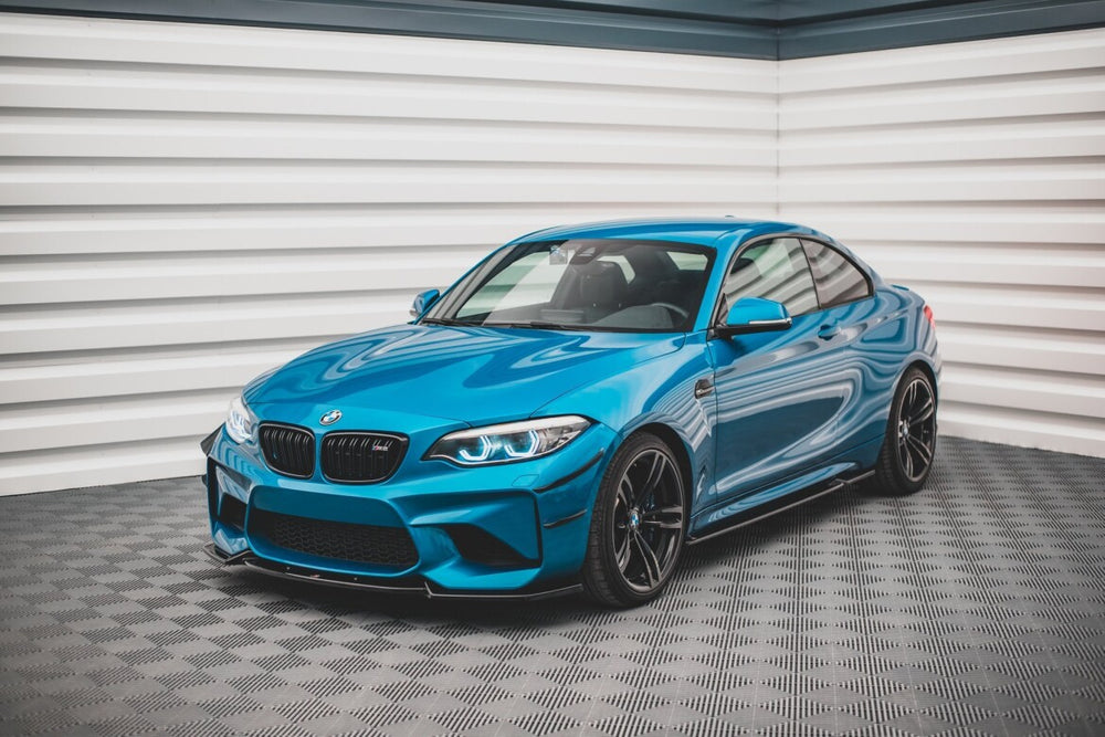 Maxton Parts - Frontlippe V.2 passend für BMW M2 F87 schwarz Hochglanz