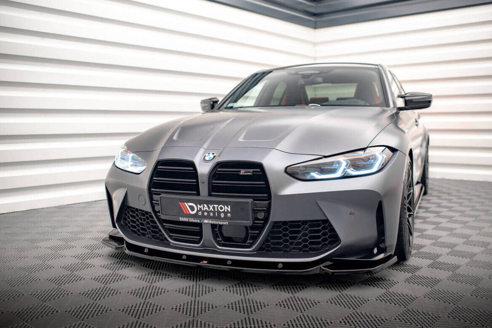 Maxton Parts - Frontlippe V.2 passend für BMW M3 / M4 G80 / G81 / G82 schwarz Hochglanz