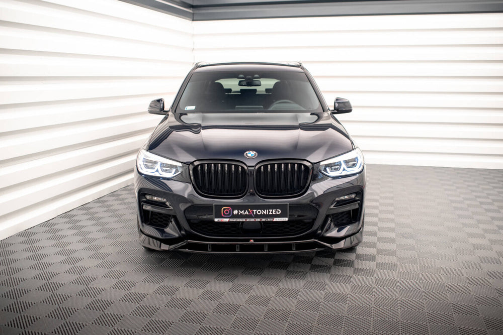 Maxton Parts - Frontlippe V.2 passend für BMW X3 M40d / M40i / M-Paket G01 schwarz Hochglanz