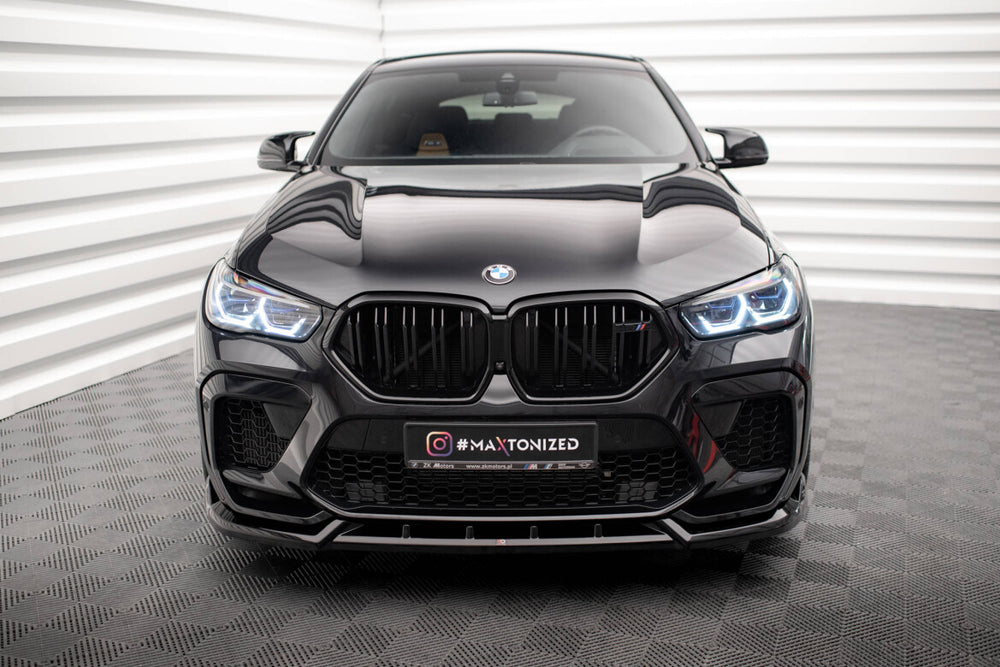 Maxton Parts - Frontlippe V.2 passend für BMW X6 M F96 schwarz Hochglanz