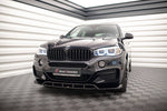 Maxton Parts - Frontlippe V.2 passend für BMW X6 M-Paket F16 schwarz Hochglanz