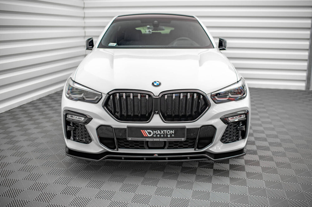 Maxton Parts - Frontlippe V.2 passend für BMW X6 M-Paket G06 schwarz Hochglanz
