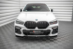 Maxton Parts - Frontlippe V.2 passend für BMW X6 M-Paket G06 schwarz Hochglanz
